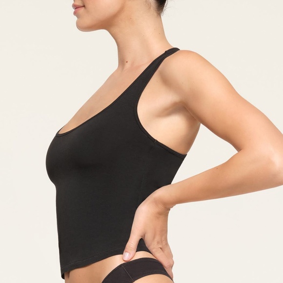 LAST CHANCE❗SKIMS New Vintage Racerbank Cropped Tank Onyx XS - Picture 1 of 7
